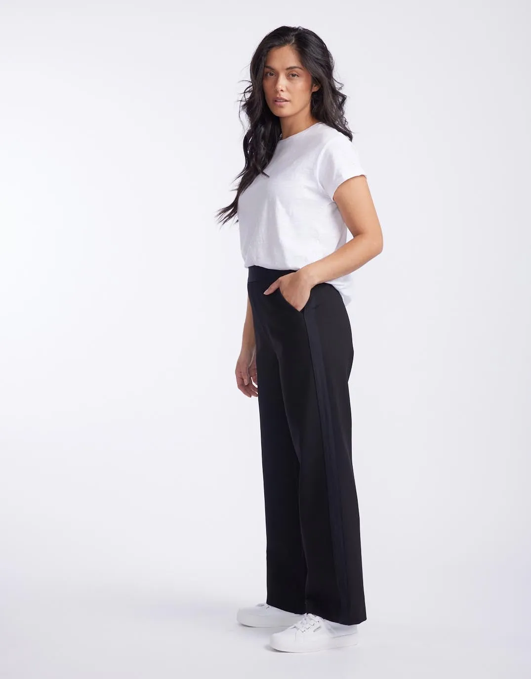 Timeless Straight Leg Ponti Pant - Black On Black