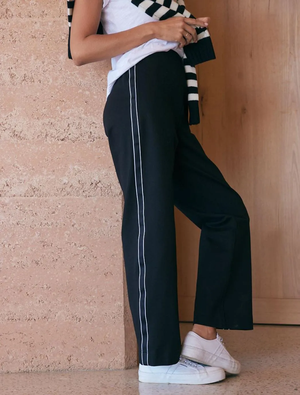 Timeless Straight Leg Ponti Pant - French Tape