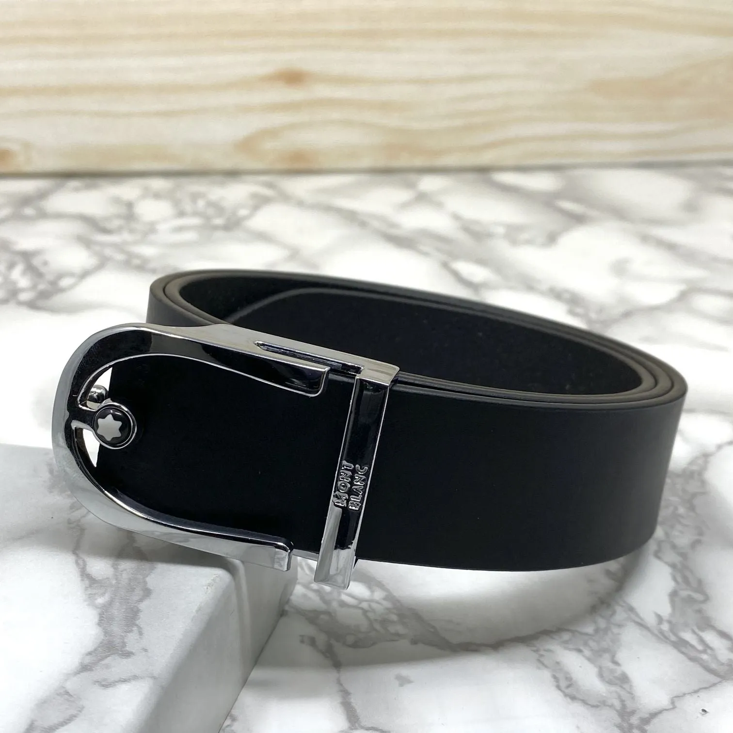 U-Shape Signature Formal Leather Strap Belt-JonasParamount