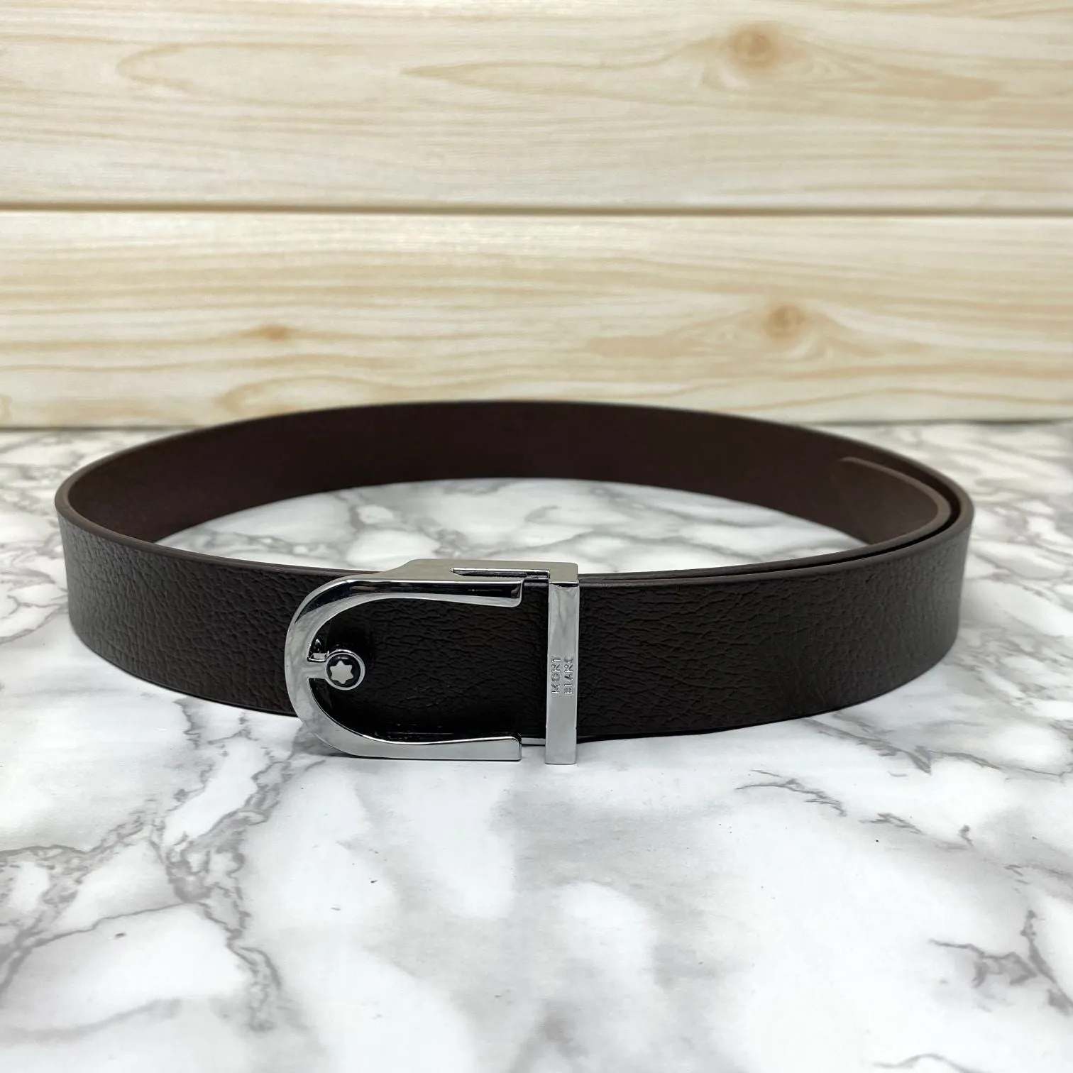 U-Shape Signature Formal Leather Strap Belt-JonasParamount