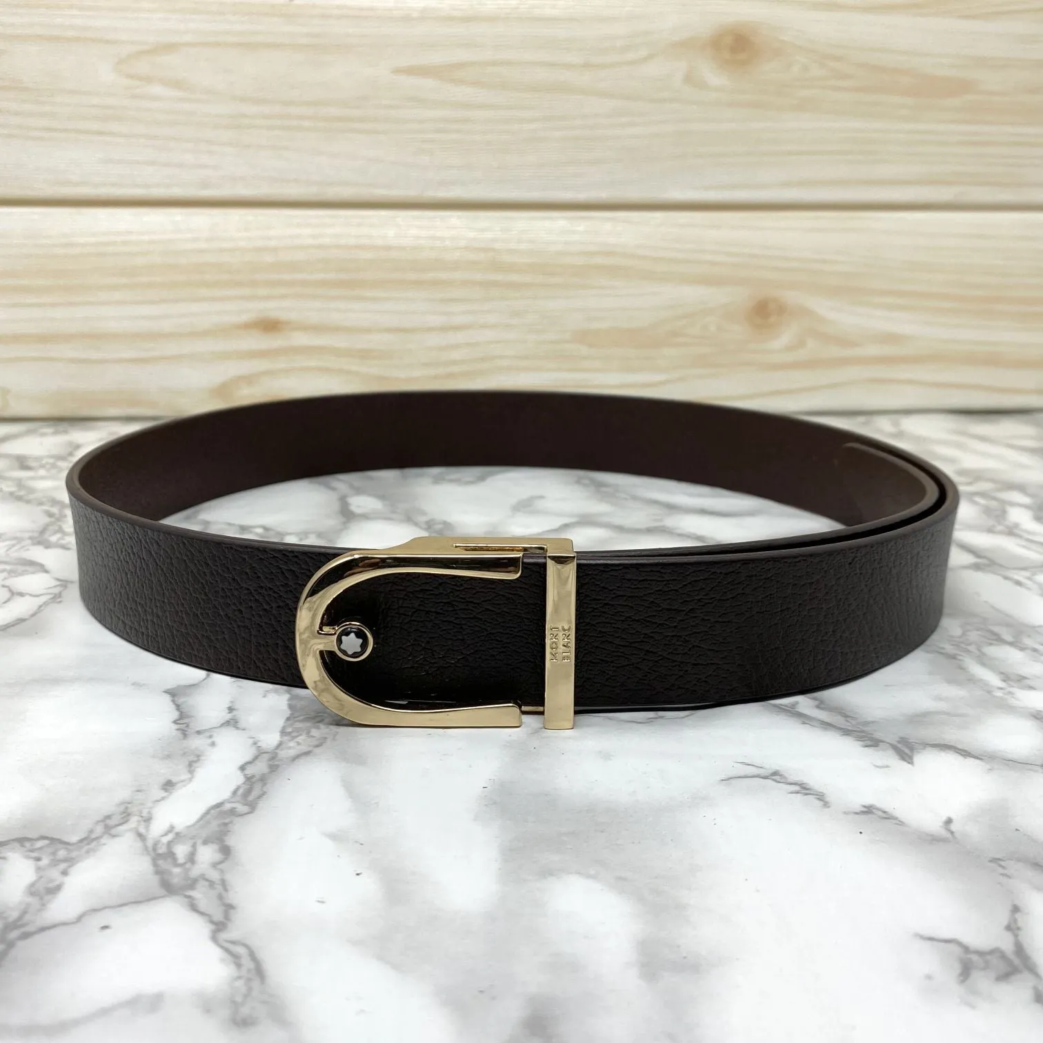 U-Shape Signature Formal Leather Strap Belt-JonasParamount