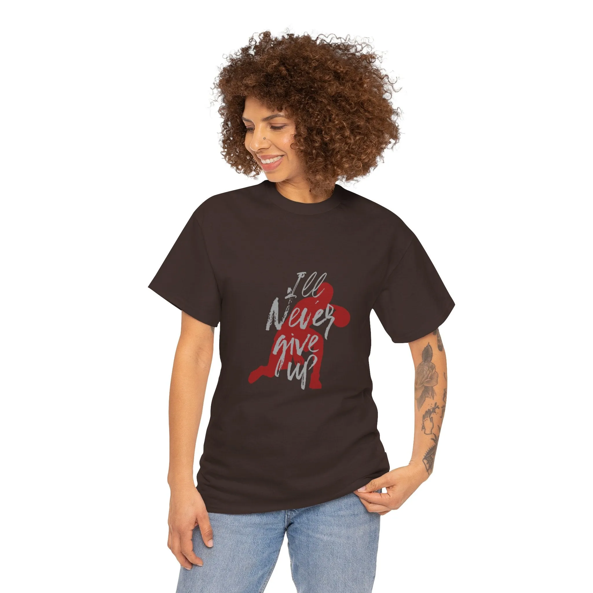 Unisex Heavy Cotton Tee- Ill Never Give Up