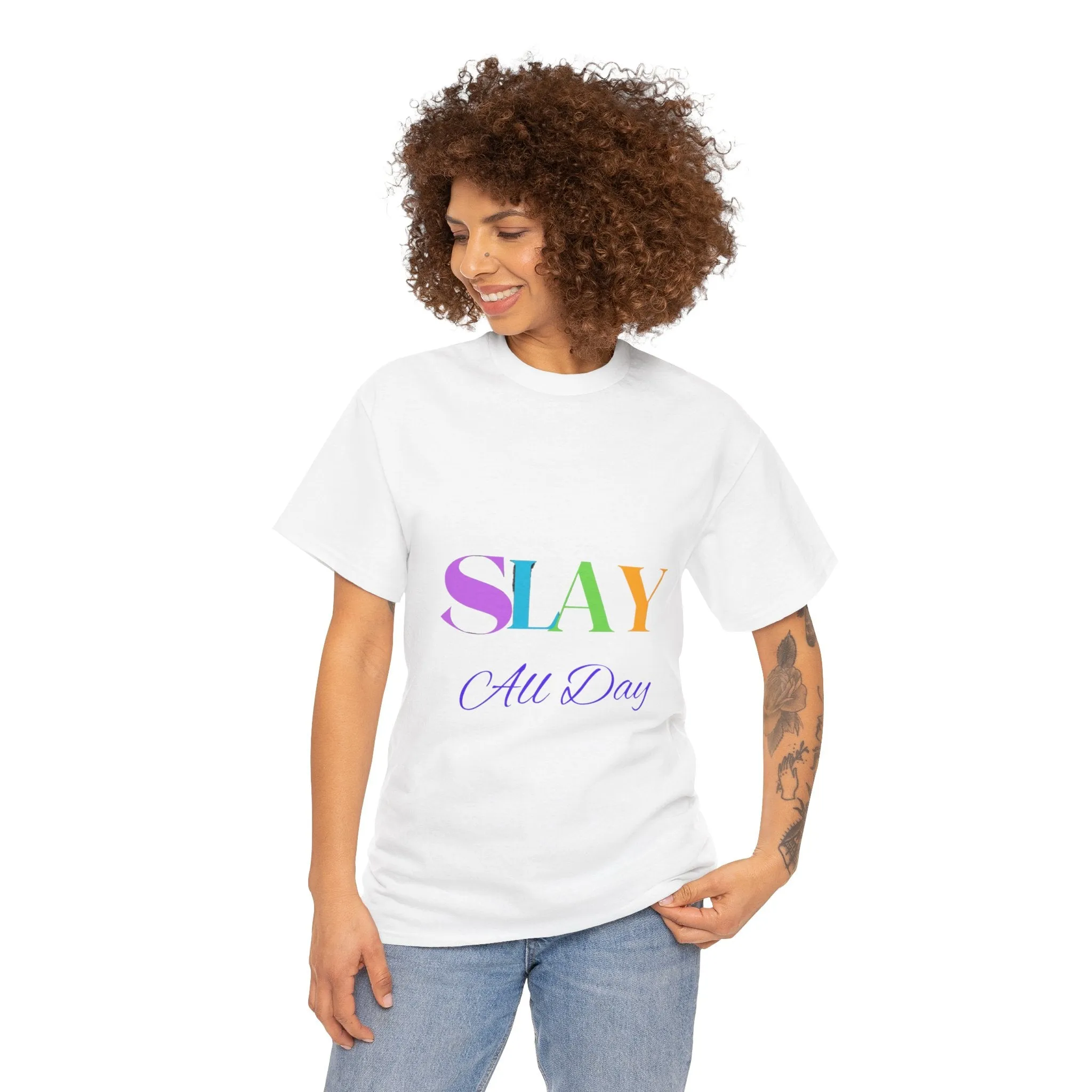 Unisex Heavy Cotton Tee- Slay All Day