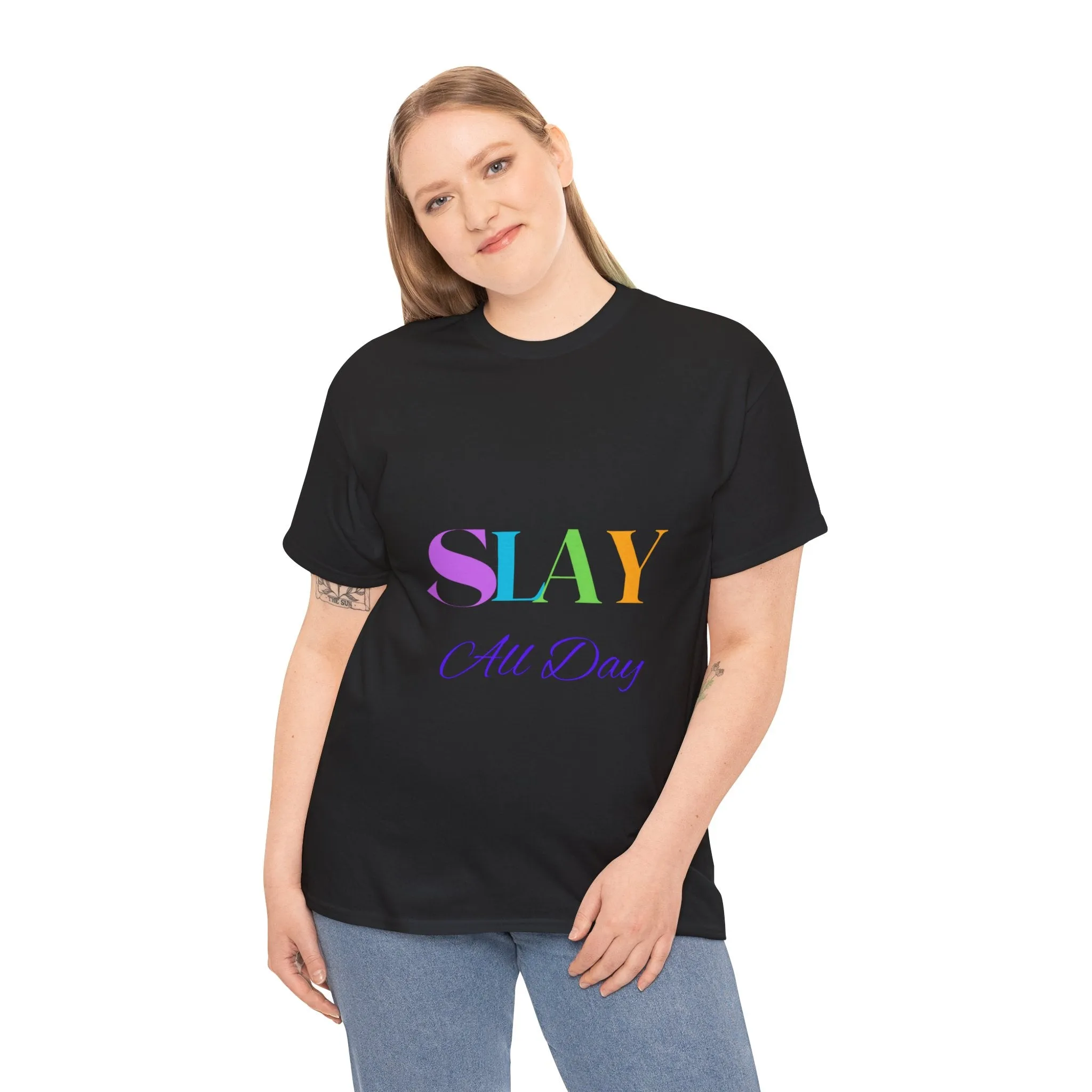 Unisex Heavy Cotton Tee- Slay All Day