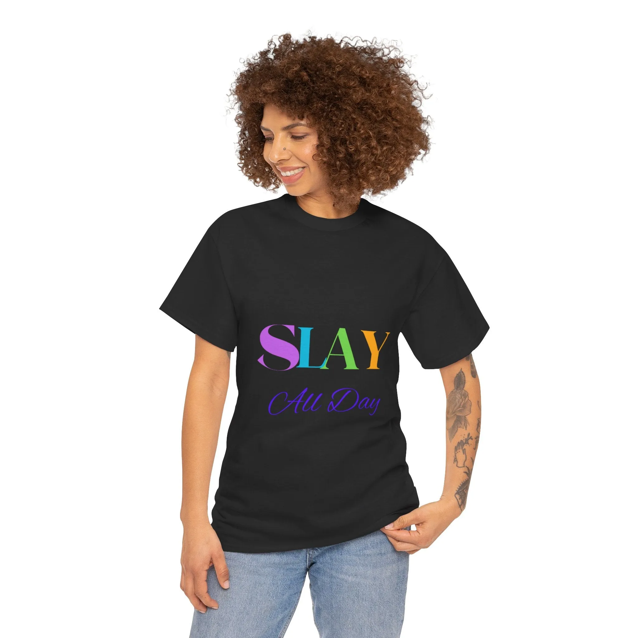 Unisex Heavy Cotton Tee- Slay All Day