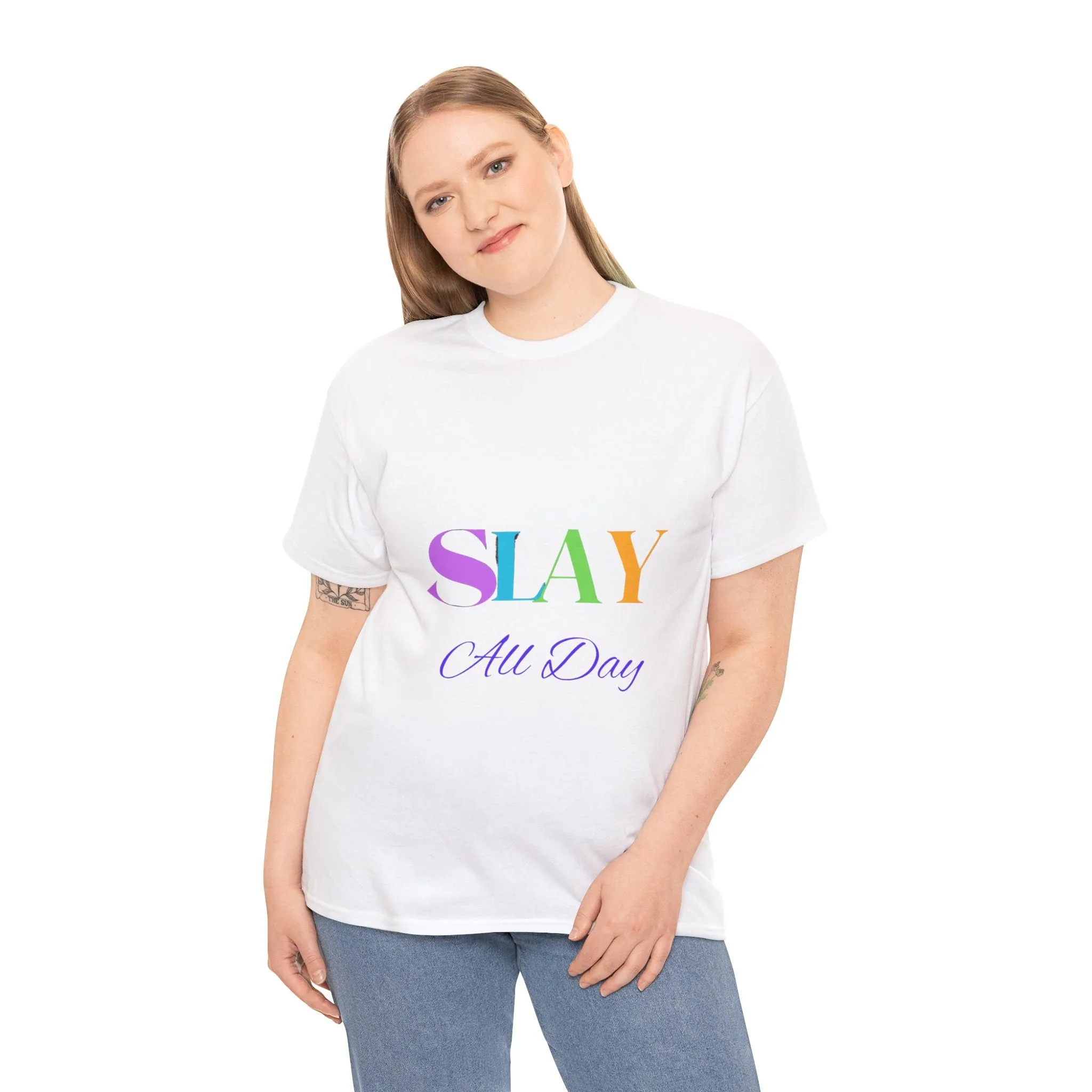 Unisex Heavy Cotton Tee- Slay All Day