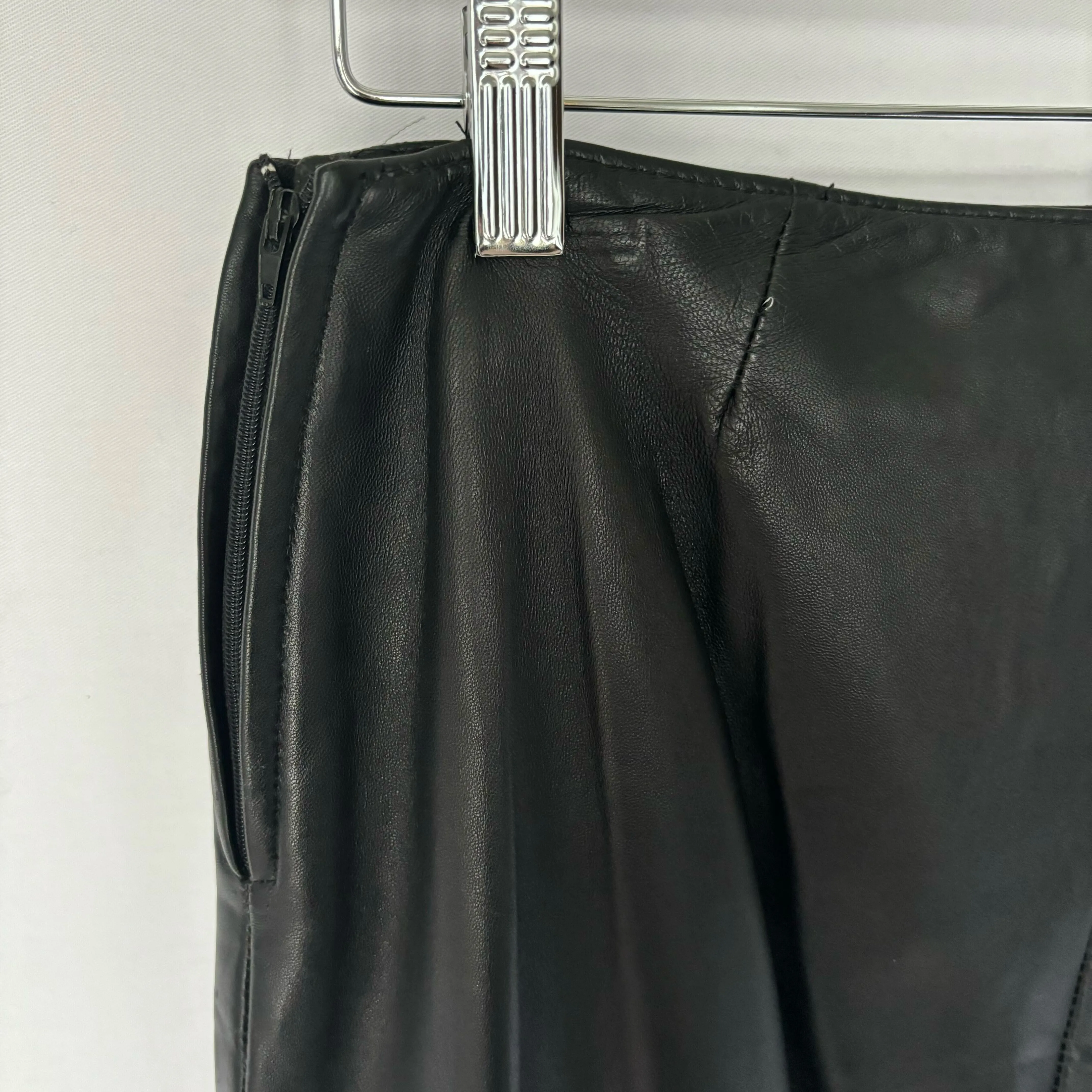 Vintage Denier Black Leather Pants