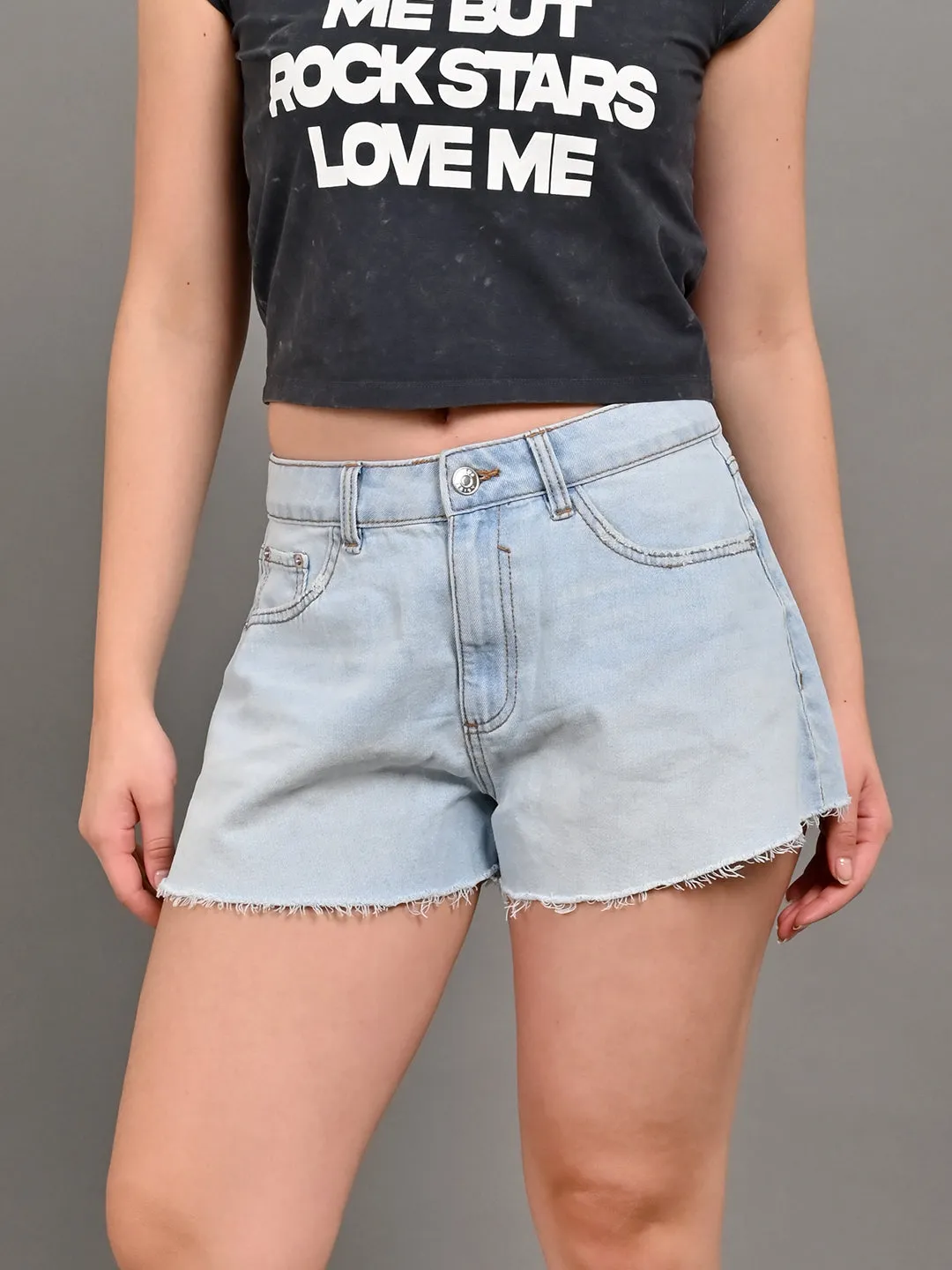 Women Distressed Denim Shorts