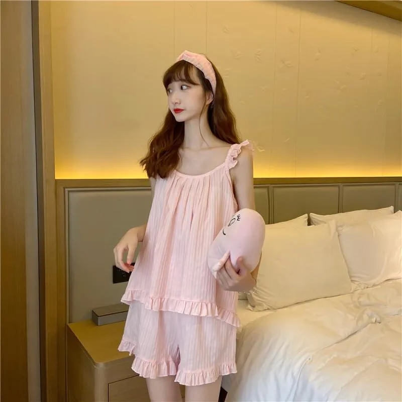 Women's Cute Lace Ruffles Pajamas