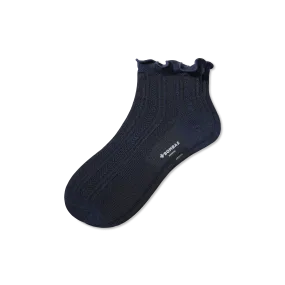 Women's Pointelle Frill Quarter Socks