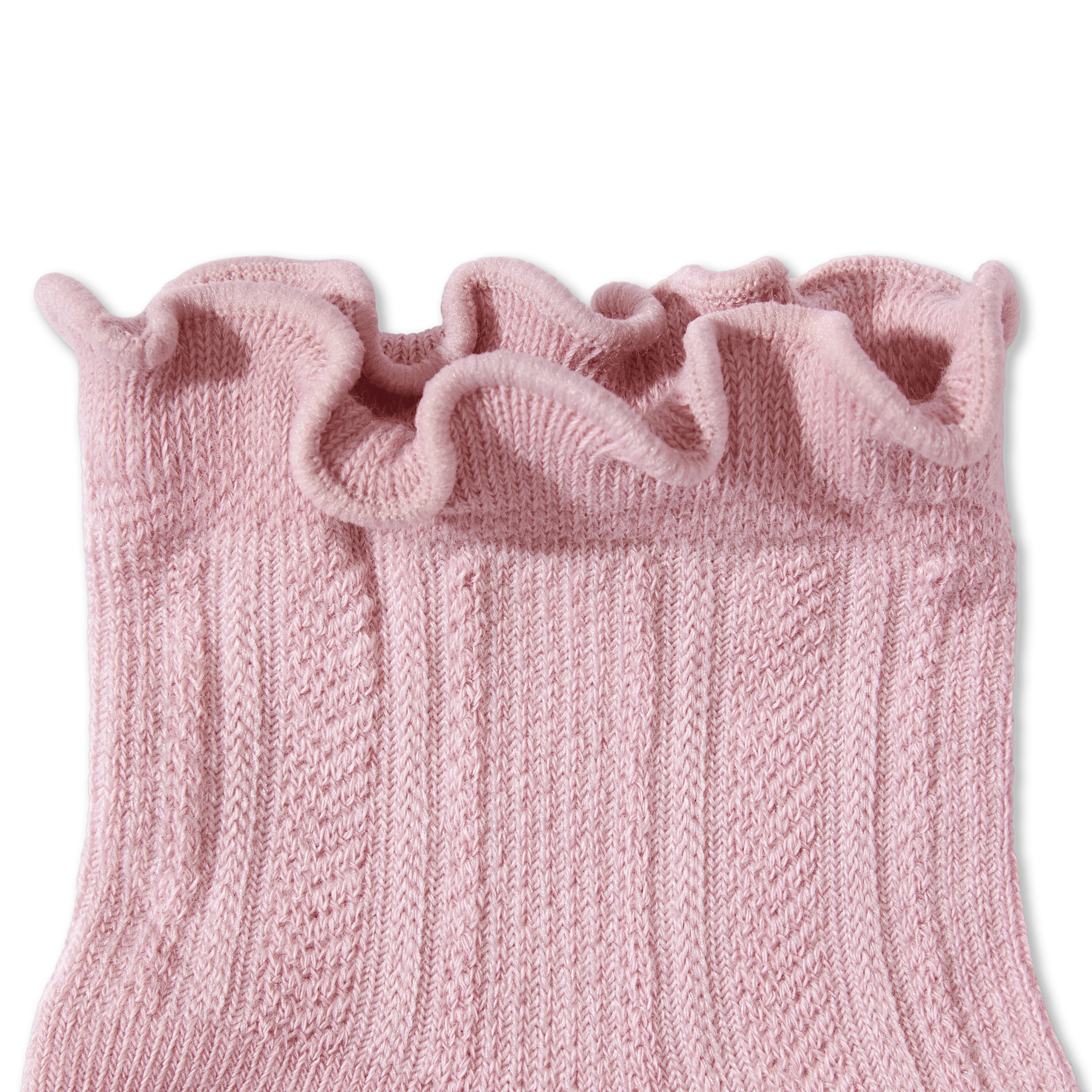 Women's Pointelle Frill Quarter Socks